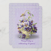 パンジー誕生日パーティー 招待状 (正面/裏面)