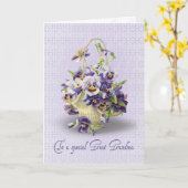 パンジー誕生日素晴らしforおばあちゃんカード カード (黄色い花)