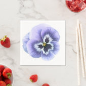 パンジー顔パープル スタンダードカクテルナプキン (インサイチュ)