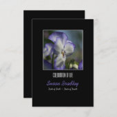 パンジー1お祝い·オブ·ライフ·メモリアル 招待状 (正面/裏面)