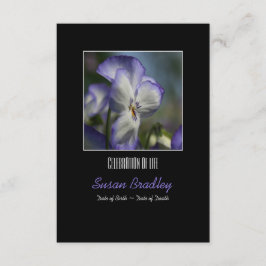 パンジー1お祝い·オブ·ライフ·メモリアル 招待状