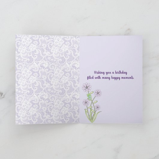 パンジー105誕生日 カード (内部)