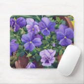 パンジー2007年が付いている植木鉢 マウスパッド (マウス)