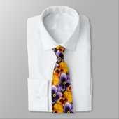 "パンジー3"フラワーガーデンネックタイ ネクタイ (タイ)
