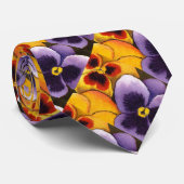 "パンジー3"フラワーガーデンネックタイ ネクタイ (ロール)