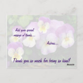 パンジー～ありがとう～はがき ポストカード (裏面)