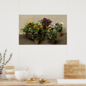 パンジー - アンリ・ファンタン＝ラトゥール 美術 ポスター (キッチン)