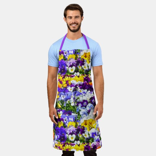 パンジー エプロン (着用した状態)