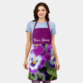 パンジー エプロン (着用した状態)