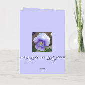 パンジー カード (裏面)