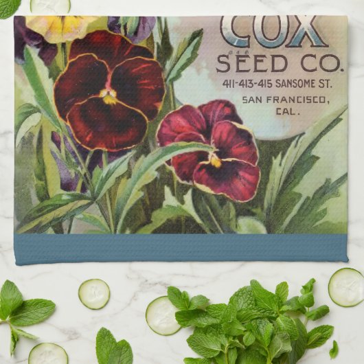 パンジー キッチンタオル (折り畳み)