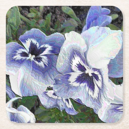パンジー スクエアペーパーコースター (正面)