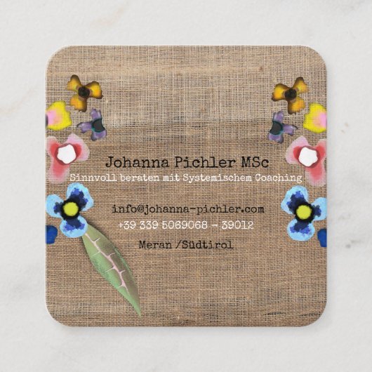 パンジー スクエア名刺 (正面)