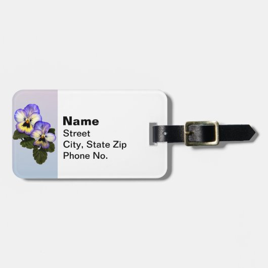 パンジー・デュオ ラゲッジタグ (正面横)