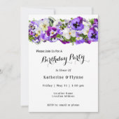 パンジー・バースデー 招待状 (正面)