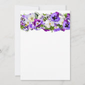 パンジー・バースデー 招待状 (裏面)