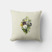 パンジー，パンジー，カラフル花葉,フローラ クッション (正面)