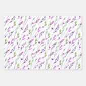 パンジー、ブルーベリー、ガーデンステムの品揃え ラッピングペーパーシート (正面2)