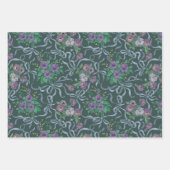 パンジー&ボウフローララッピング紙シート ラッピングペーパーシート (正面)