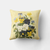 パンジー&ヴィオレットヴィンテージアート クッション (裏面)