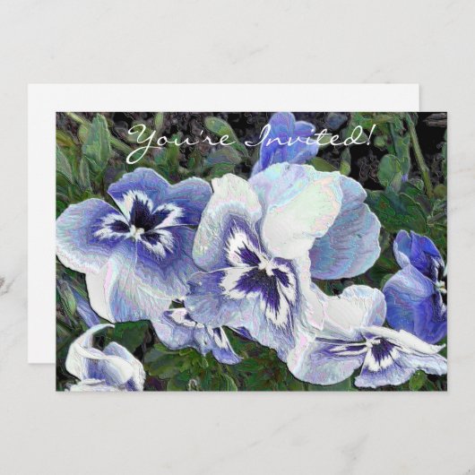 パンジー 招待状 (正面/裏面)