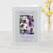 パンジー-母の第80誕生日 カード (黄色い花)