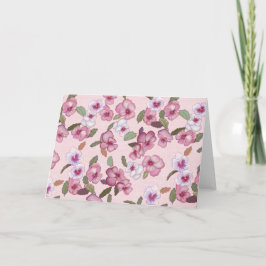 パンジー – 淡い色のバラグリーティングカード カード