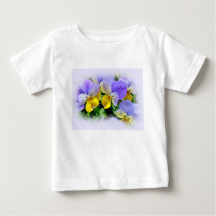 パンジー – 紫色の黄色 ベビーTシャツ
