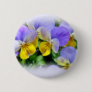 パンジー – 紫色の黄色 缶バッジ