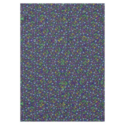 パンジー [紫] 60x84 テーブルクロス コットン (正面)