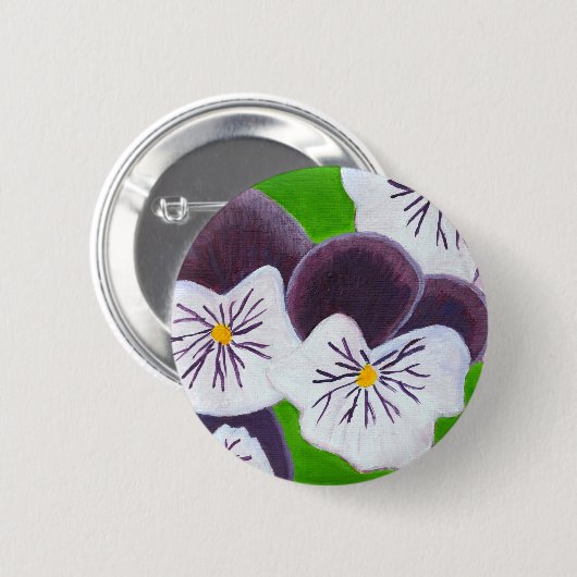 パンジー 缶バッジ (正面&裏面)