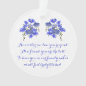 パンジー、義理の妹、友人と家族 オーナメント (正面)