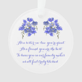 パンジー、義理の妹、友人と家族 オーナメント