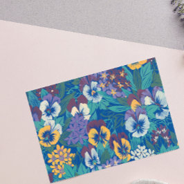 パンジー 長方形シール