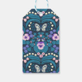 パンジー、鳥と蝶 ギフトタグ (裏面)