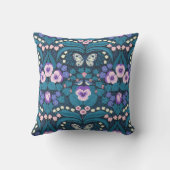 パンジー、鳥と蝶 クッション (裏面)