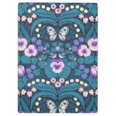 パンジー、鳥と蝶 クリップボード (裏面)