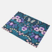 パンジー、鳥と蝶 ドアマット (アングル)