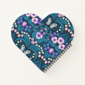 パンジー、鳥と蝶 ノートブック (裏面)