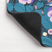 パンジー、鳥と蝶 マウスパッド (コーナー)