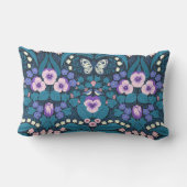 パンジー、鳥と蝶 ランバークッション (裏面)