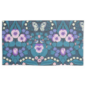 パンジー、鳥と蝶 枕カバー (正面左)