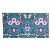 パンジー、鳥と蝶 枕カバー (裏面-右)