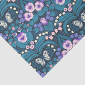 パンジー、鳥と蝶 薄葉紙 (詳細)