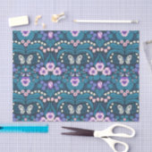 パンジー、鳥と蝶 薄葉紙 (クラフト)