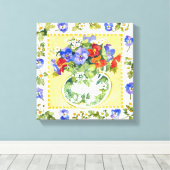 パンジー – nasturtiums 2013 キャンバスプリント (インサイチュ (ウッドフロア))