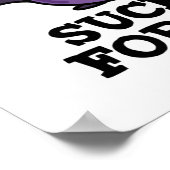 パンスベビーおもしろいこうもりプリンの吸盤 ポスター (角)