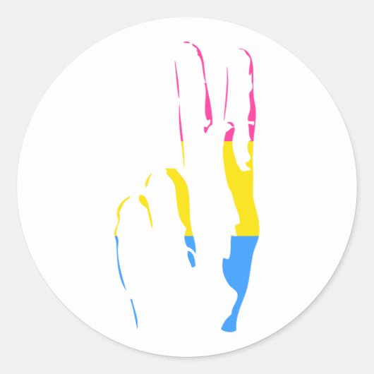 パンズプライド和平標識 ラウンドシール (正面)