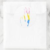 パンズプライド和平標識 ラウンドシール (バッグ)