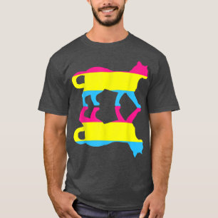 パンセアリティ国旗の動物キャット人権LGBTパン Tシャツ